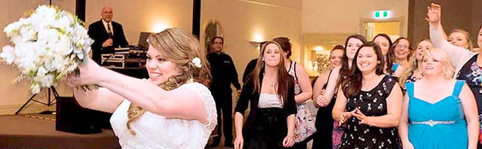 Wedding Reception Bouquet Toss